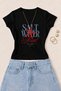 Women's Salt Water Soul Printed Cotton Lycra Slim Fit Body T-Shirt - Black