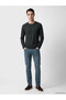 Rmz Gi̇yi̇m Farkiyla Zero Roba Collar Long Sleeve Combed Cotton Men's T-Shirt - 3