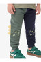 Color Blocked Cotton Jogger Navy Blue Baby Boy Sweatpants 7Wmb40008Tk - 3