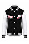 Buttoned New York Print 3 Thread College Black - White Boys' Sweatshirt 8087