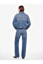 Cotton Classic Collar Long Sleeve Buttoned Denim Jacket with Pocket Detail - 4