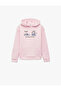 Cat Printed Hooded Sweatshirt with Pockets and Long Sleeves