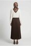 Pilisoley Pleated Bell Skirt with Elastic Waist, Standard Size, Cotton Dabıl Fabric - 2