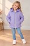 Heart-Designed Girls' Water and Wind Proof Hooded Coat - 2