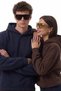 Unisex 2-Piece Oversize Basic Hoodie Brown & Navy Blue – Hooded, with Pockets, 3-Thread Ribbed Fleece - 3