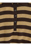 Rmz Gi̇yi̇m Farkiyla Devrik Roba Collar Striped Women's T-Shirt - 8