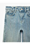 Cotton Pocketed High Waist Spanish Flare Denim Trousers - 4
