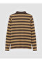 Rmz Gi̇yi̇m Farkiyla Devrik Roba Collar Striped Women's T-Shirt - 7