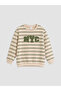 Rmz Gi̇yi̇m Farkiyla Striped Nyc Embroidered Baby Boy Set - 3