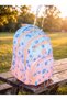 Crinkle Fabric Girls' School Bag Orthopedic Waterproof Multi-Compartment Backpack - 4