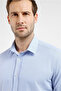 Striped Slim Fit White-Blue Men's Shirt 1004255282 - 4