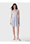 Rmz Gi̇yi̇m Farkiyla Square Roba Collar Stoned Mini Dress