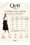 Pilisoley Pleated Bell Skirt with Elastic Waist, Standard Size, Cotton Dabıl Fabric - 5