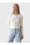 Rmz Gi̇yi̇m Farkiyla Zero Roba Collar Women's Knitwear Cardigan - 2