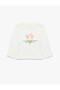 Floral Printed Long Sleeve Crew Neck Cotton T-Shirt - 5