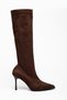 Alfi Women's Brown Suede Stretch Boots - 2
