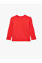 Cotton Long Sleeve Crew Neck Printed Oversized T-Shirt - 2