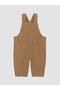 Beige Corduroy Baby Boy Velvet Jumpsuit