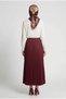 Pilisoley Pleated Bell Skirt with Elastic Waist, Standard Size, Cotton Dabıl Fabric - 2