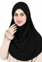 Elegant Hijab for Women – Floral Embellished Modest Islamic Headscarf, Stylish Draped Hijab for Women