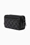 Dual Zip Camera 100% Leather Luxury Design Women's Crossbody Bag - Black - 3