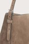 Suede Contrast Stitching Detailed Women's Tote Bag - Brown - 4