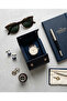Genuine Leather Navy Blue Single Luxury Watch Roll and Travel Watch and Accessory Organizer Box - 8