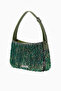Bond Shoulder Bag Green Sequin Leather Shoulder Bag - 3
