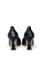 Women's Stiletto Printed Black Closed Pointed Toe Medium Heel F703 - 8