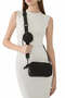 Recycled Small Zip Luxury Design Women's Crossbody Camera Bag - Black - 2