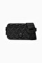 Dual Zip Camera 100% Leather Luxury Design Women's Crossbody Bag - Black