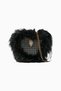 Kensington Heart Faux Fur Women's Crossbody Bag - Black
