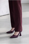 Women's Stiletto Printed Purple Plum Closed Pointed Toe Medium Heel F703 - 3