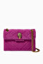 Mini Kensington Shoulder Bag, Suede, Chain Strap, Elegant and Compact