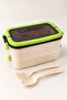 2-Tier Food Storage Container 1800 ml – Lockable Lunch Box with Spoon and Fork Included - 3