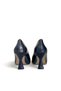 Women's Stiletto Printed Navy Blue Closed Pointed Toe Medium Heel F703 - 8