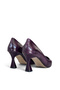 Women's Stiletto Printed Purple Plum Closed Pointed Toe Medium Heel F703 - 7