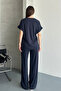 Women's Cupra Pike Fabric Double Sleeve Cuffed Comfortable Cut Set 6020 Navy Blue - Premium Series - 3