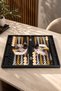 Luxury Large Size Classic Backgammon Set, Backgammon Set Black Eagle Themed, Gift Backgammon Dimensions: 49X29X6.2 cm - 3