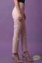 Women's High Waist Fabric Trousers – Pensli Zra Beige Office Business Stylish - 5