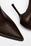 Women's Brown Stretch Pointed Toe Boots - 3