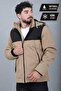 Segmented Softsheel Winter Coat with Fur Inside Kmd 889_50523