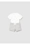 Newborn Baby Boy Combed Cotton Suit Gray - 2