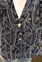 V Yaka Guipure Floral Lined Jacket - 5