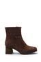 Women's Heeled Boots 00120025 Brown Suede - 6