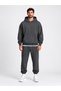 Men's Smoked Oversize Hooded Tracksuit Set Relaxed Fit Jogger Bottom Top Set