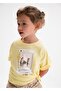 Girl's Oversize Printed Tshirt Yellow - 6