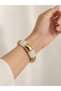 Pearl White Gold Detailed Flexible Bracelet Yrn-33 - 2