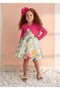 Mayoral Abel Lula Girl's Mercerized Evening Dress Bolero Fuchsia - 3