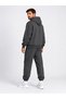 Men's Smoked Oversize Hooded Tracksuit Set Relaxed Fit Jogger Bottom Top Set - 4